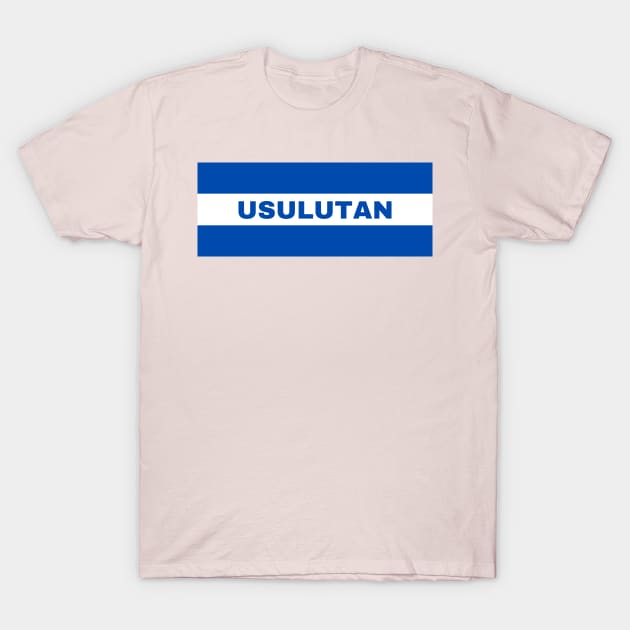 Usulutan City in El Salvador Flag Colors T-Shirt by aybe7elf